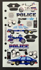 Stickopotamus POLICE & MOTORCYCLE Binder Stickers FREE SHIP *** PARTIAL SHEETS