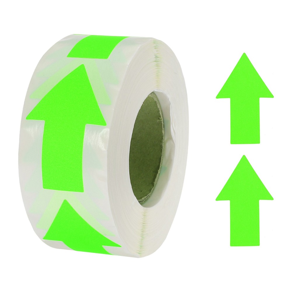 Arrow Sticker Labels 500 Count 1.3×2 Inch Fluorescent Green for Scrapbooking