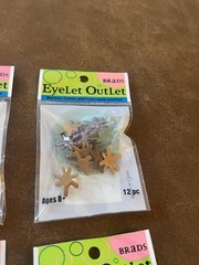 Eyelet Outlet Brads Lot of NEW 6 packs Card Making Scrapbooking Kids Baby Pastel