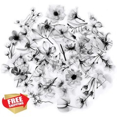 kaensc Black White Flower Stickers