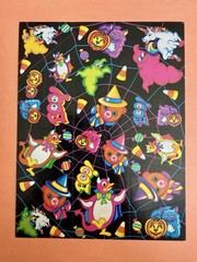 Vintage 90s Lisa Frank Halloween Sticker Sheet, 1 Sheet