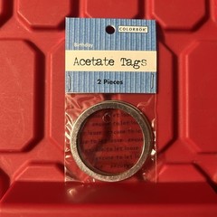 Colorbok Acetate Metal Rim Tags Birthday Scrapbooking Craft Brand New