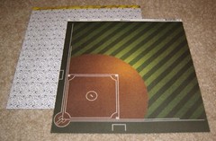 Reminisce Design 12×12 Dbl. Sided Paper Lot(8) w/Sticker ~ Game Day….Softball