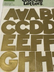 Making Memories Chunky 1 1/4″ Creative Letters Gold 23072 Alphabet Scrapbook NEW