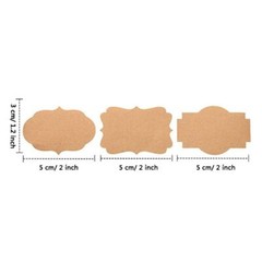 Jar 300pcs Glass Bottle Adhesive Labels Blank Natural Kraft Sealing Sticke