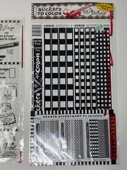 Design Lines Border Stickers to Color Checkered Fresh & Funky Vintage NOS Sealed