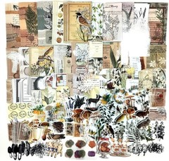 Esweny 260PCS Vintage Journaling Scrapbooking Supplies Scrapbook Sticker Paper E