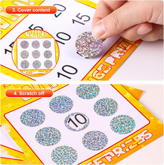 Holographic Scratch off Sticker 1Inch round Scratch off Label 1000Pcs/Roll