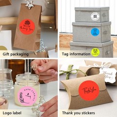 3 X 3 Inch Round Thermal Labels Circle Color Coding Labels Printable Waterpro…