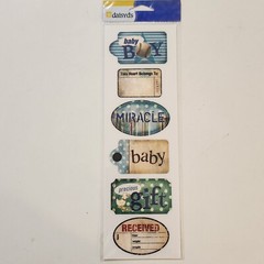 NEW Lot 7 Pkgs BABY BOY Stickers Rub-Ons Transparency Making Memories Daisy Ds-Z
