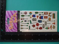 Vtg 1997 Gibson Stickety Doo Da Sticker Pack ROAD SIGNS (2) Sheet Removeable