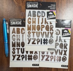 3 pkgs Letters Stickers Scrapbooking Journal Card Making K & Company