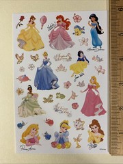 Disney Princess Sticker Sheet Scrapbook Planner Craft Stickers
