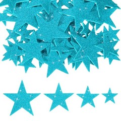 Star Foam Stickers, 70Pcs EVA Self Adhesive Glitters, Blue