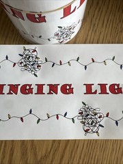 NRN Designs Stringing Lights Scrapbook Stickers ROLL Holiday Christmas