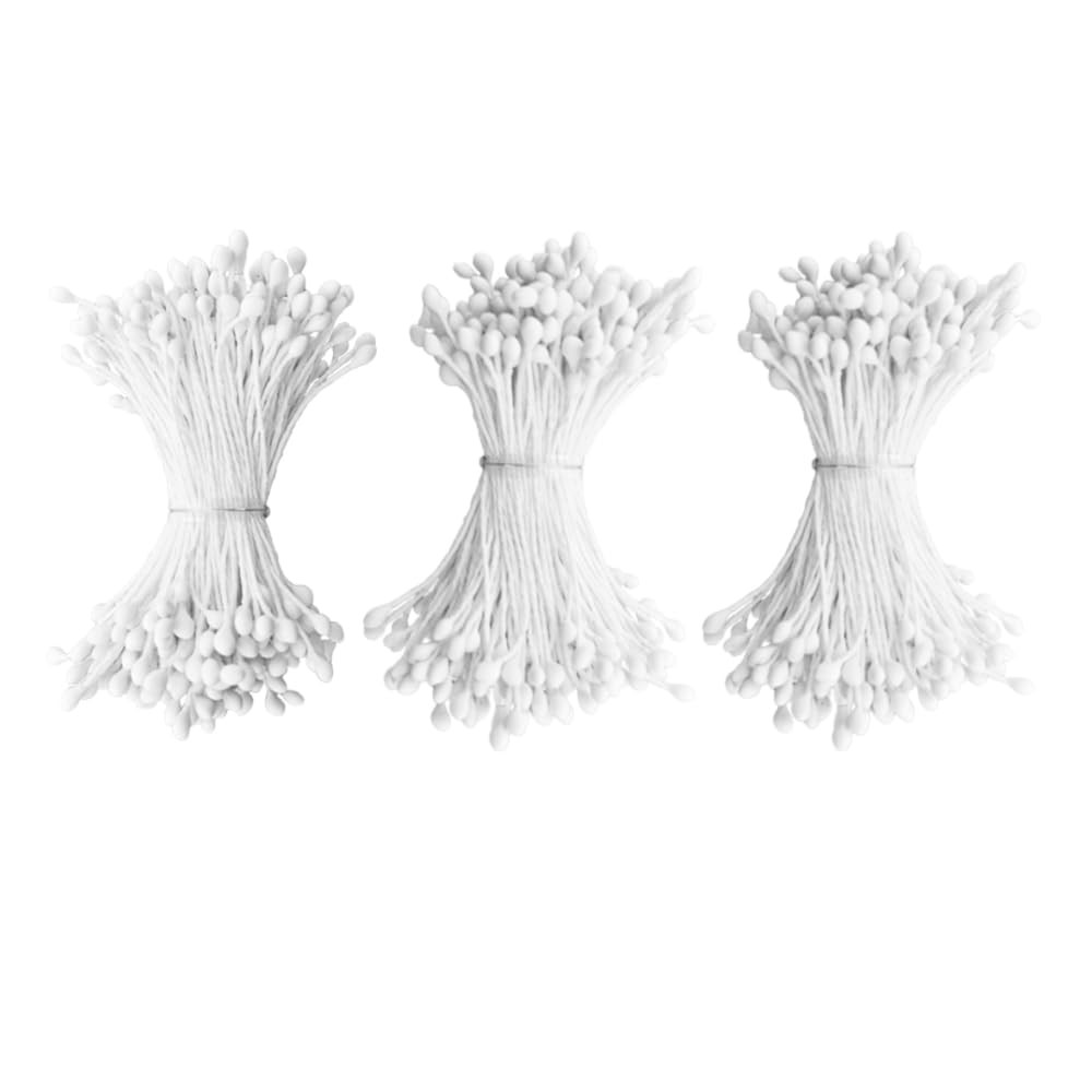 HAHIYO 700Pcs 3mm White Matte Double Head 3mm-Matte White-700Pcs,