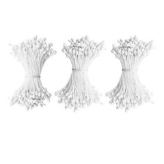 HAHIYO 700Pcs 3mm White Matte Double Head 3mm-Matte White-700Pcs,