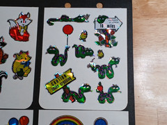 Vintage 1980s Stickers Prism Sparkle Unicorn Butterfly Rainbow Animal 12 Sheets