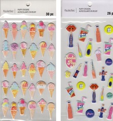 Lot of 8 Food scrapbook stickers -Recollections, Jolee’s, Punch Studio