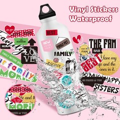 Scrapbook Stickers 500Pcs,Waterproof Vinyl DecalsAlbum Embellishment,Multicolor