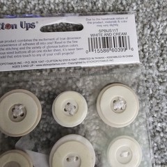 Sticko Button Ups Adhesive Buttons 5 Packs Orange Red Cream White