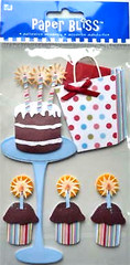 Birthday Party Celebrate Cake Cupcakes Candles Gift Bag Paper Bliss Stickers