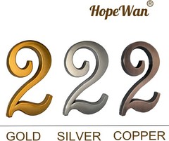 Versatile 3 Inch Gold Address Number Stickers – Elegant Design for Home/Office