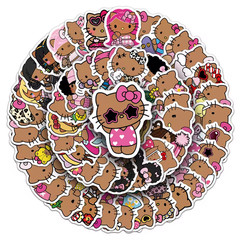50 HAWAII TANNED HELLO KITTY Stickers, For-Phone, Water Bottle, Laptop, Locker