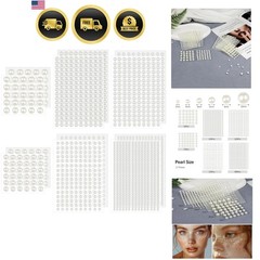 1982 Pcs Self-Adhesive Pearl Stickers, Multiple Sizes, Decorative Pearl Gems …