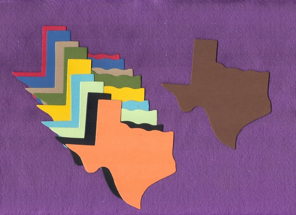TEXAS die cuts scrapbook cards