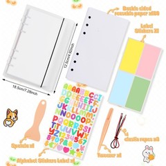 Reusable Sticker Book 100 Sheets Sticker Collecting Album with Tweezer & Spat…