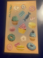 Scratch N Sniff Sweets Blueberry Scent Sticker Sheet