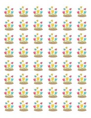 48 TULIP FLOWERS ENVELOPE SEALS LABELS STICKERS 1.2″ ROUND
