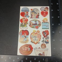 Vintage Gifted Line Valentine’s Day Stickers 57416S Punch Studio 1 Sheet NEW