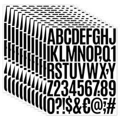 1000 Pcs Waterproof 2″ Vinyl Alphabet & Number Stickers – Self-Adhesive, Black
