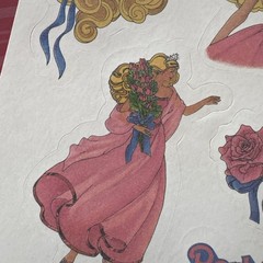 Vintage 80s CTP 1983 Scratch & Sniff Matte Rose Barbie Sticker Sheet Roses Scent