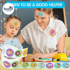 Stickers 1000 Pcs,Colorful Animal and Music Notes Reward Stickers Teachers Suppl