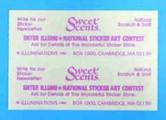 Vintage 1984 Illuminations Sweet Scents Chocolate Ice Cream Scented Stickers