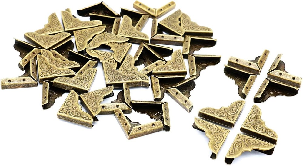 50 Pcs Bronze Metal Book Corner, Albums, Books, Notebooks, Scrapbooks, Folder…