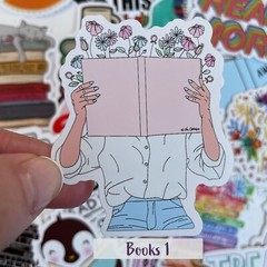 BOOK STICKERS, 20pcs, book lovers, teachers, books FREE shipping*
