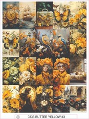 BUTTER YELLOW #3 – COMPLETE SHEET OF 20 STICKERS