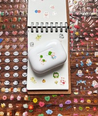 Pre-Cut Cute Portable Stickers Book for Scrapbooking – Love Theme Small Ephem…