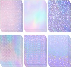 Self-Adhesive Holographic Vinyl Sheets – 36 Colorful A4 Films for Crafts