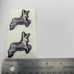 Vintage Zephyr Press Stickers Carousel Rabbit 1983 Rare HTF 2x Stickers