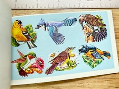 Vintage Mid Century Dennison Wild Bird Seals Stickers Booklet 48 Seals Complete