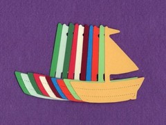SAIL BOAT die cuts scrapbook cards