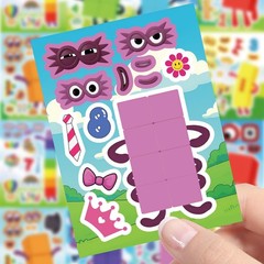 24Pcs Number Blocks Make-a-face Stickers for Kids Teens, Mixed & Matched with…