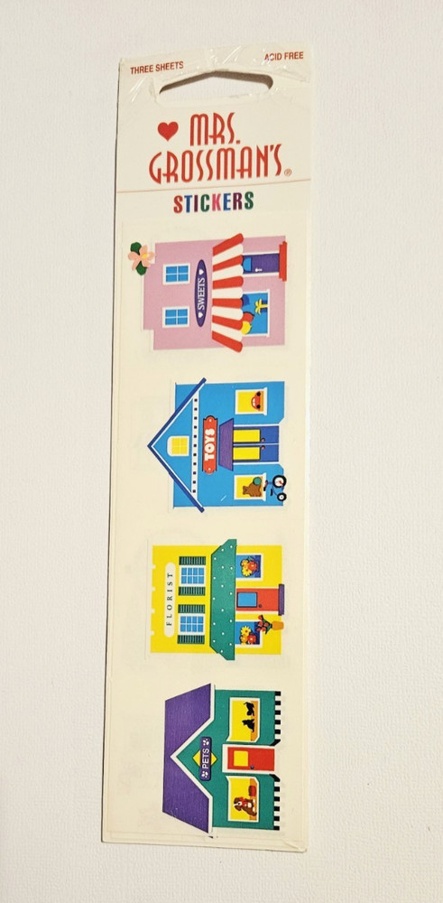 Mrs. Grossman’s Stickers Lot of 3 Strips Brand New Package ~Village Stores~ HTF