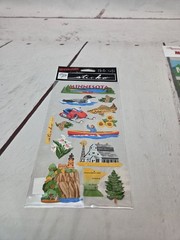 Minnesota Assorted Brands Sticker Lot 3-D Fishing, Epoxy Maps, Activities NEW