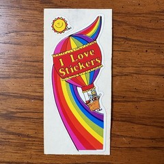 Vtg 80s BJ Sticker Lot Prism Foil Gumball Rainbow Cupcakes Bear Hearts Bugs